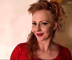 Woman in the Red Dress Dancing and Practicing Shibari
