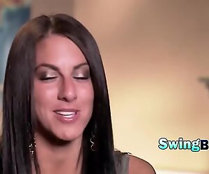 Two hot couples pleasing each other